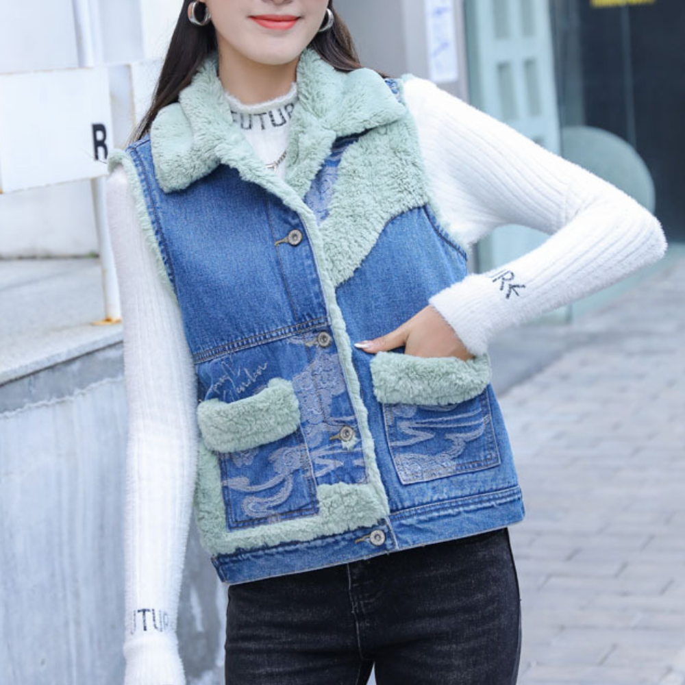 Drune | Warme, Bequeme Denim Winterjacke für Damen