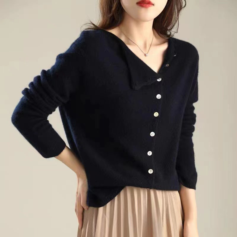 Drune | Weinlese Gestrickter Kaschmirpullover