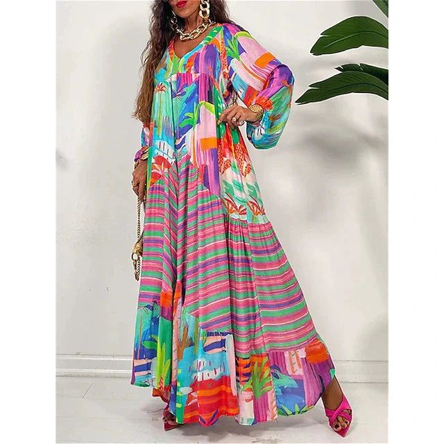 Drune | Kaleidoskop Eleganz Langarmkleid