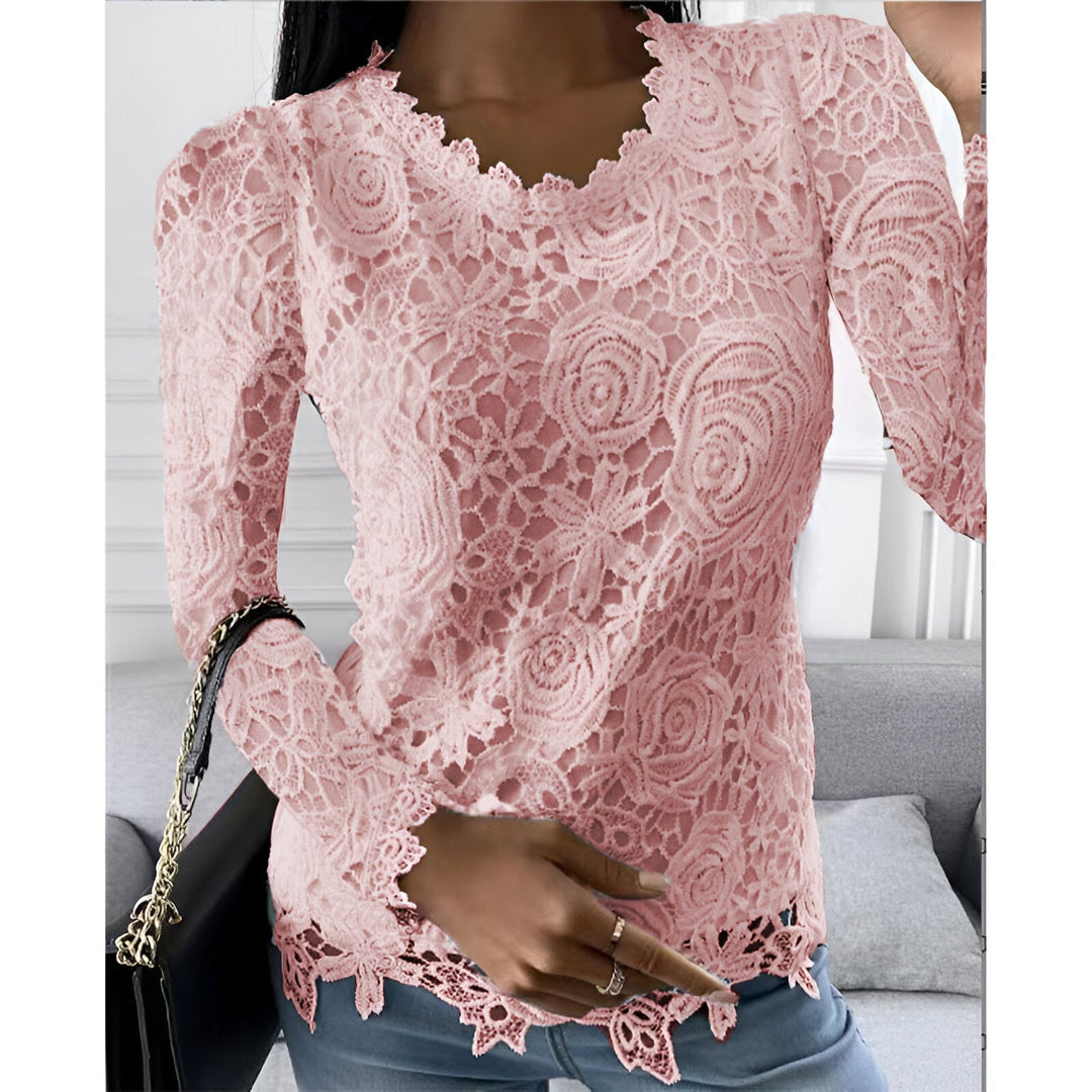 Drune | Elegante Spitzenbluse mit Langen Ärmeln