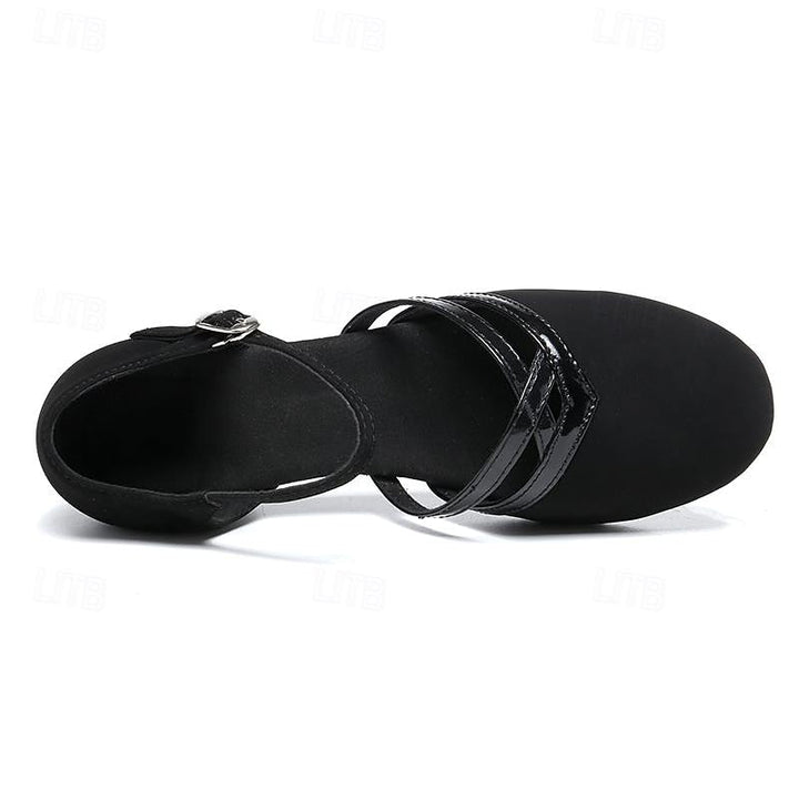 Drune | Moderne Tanzschuhe für Damen - Schwarz - Hochwertiges Wildleder