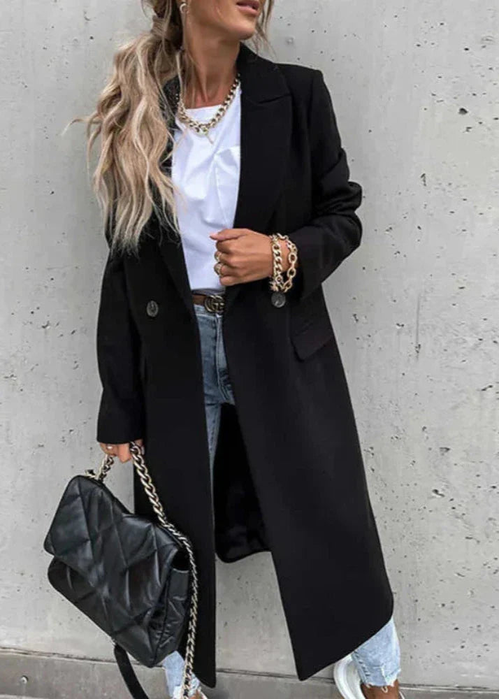 Drune | Winterjacke für Damen - langer Mantel mit klassischem Stil