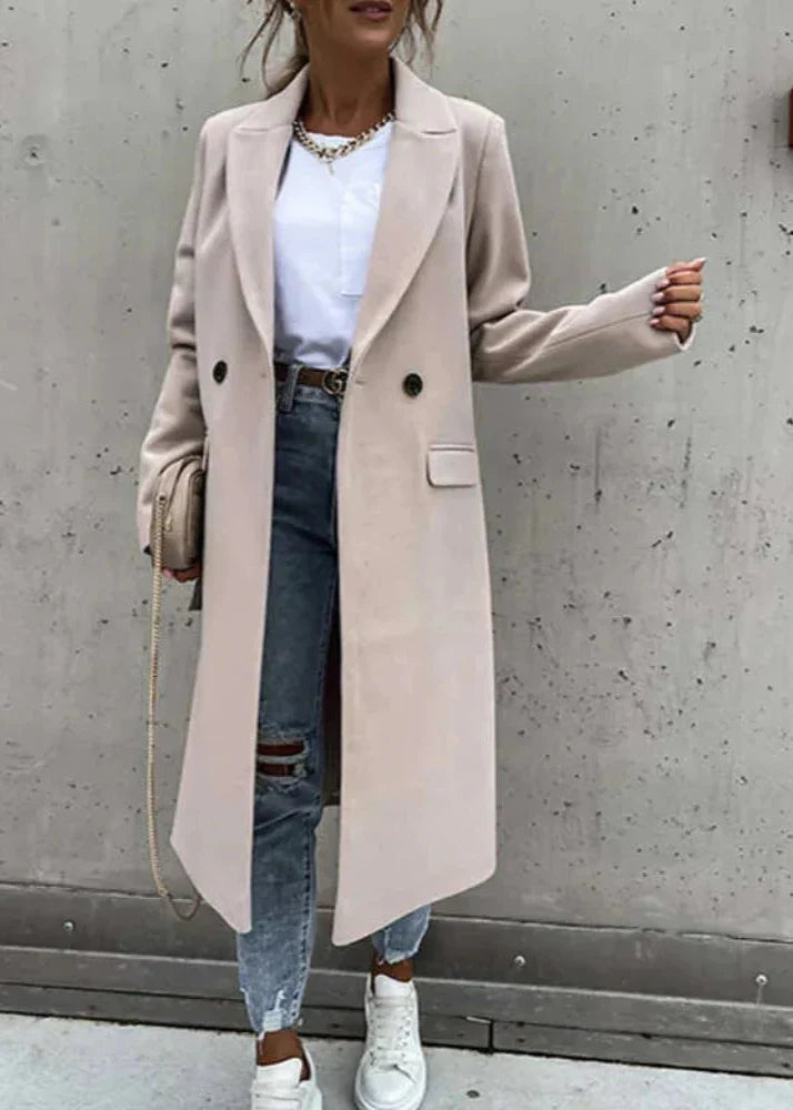 Drune | Winterjacke für Damen - langer Mantel mit klassischem Stil