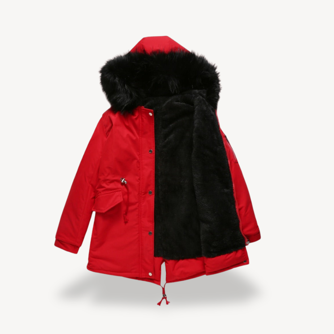 Drune | Damen Kunstfell Kapuzenparka Jacke