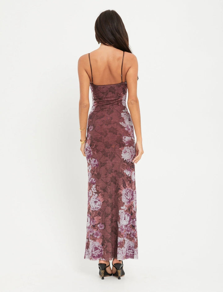 Drune | Maxikleid mit V-Ausschnitt mit Spaghettiträgern