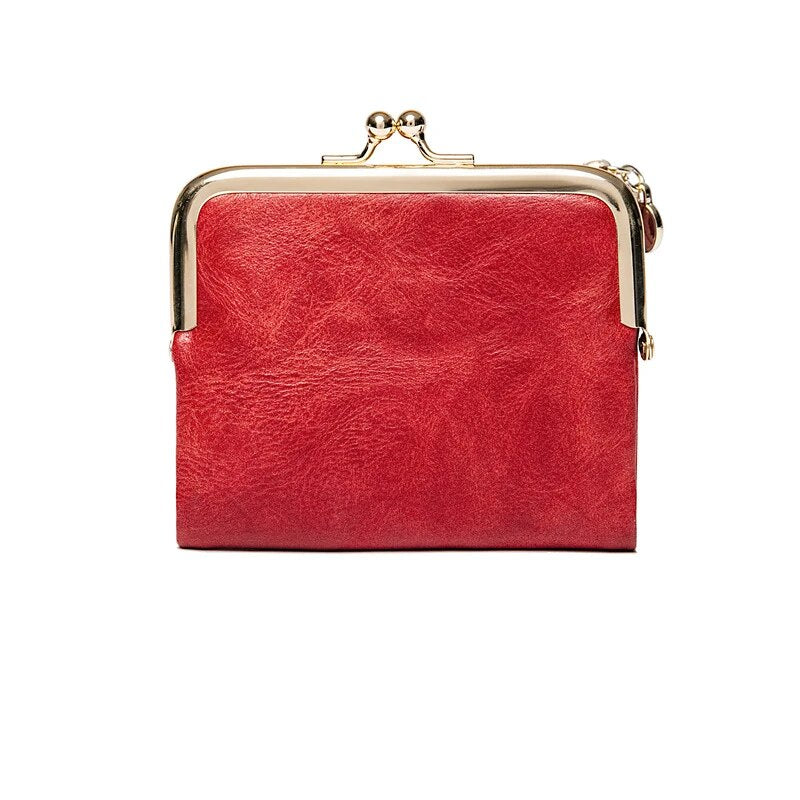 Drune | Kiss Lock Tasche - stilvolle Damen Münzgeldbörse