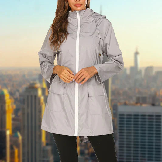 Drune | Damen Wasserfester Outdoor Regenmantel - Mit Kapuze
