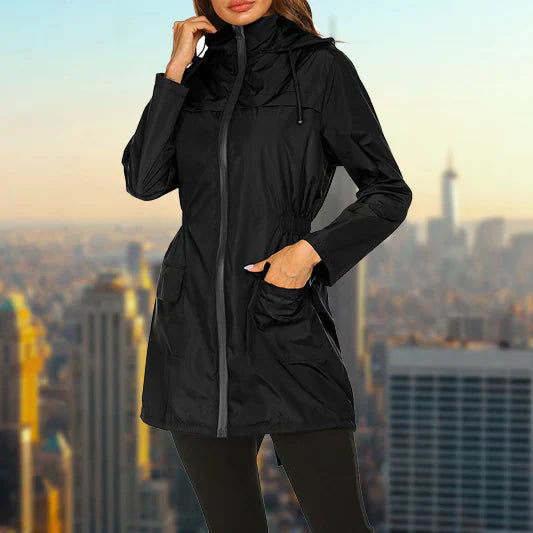 Drune | Damen Wasserfester Outdoor Regenmantel - Mit Kapuze