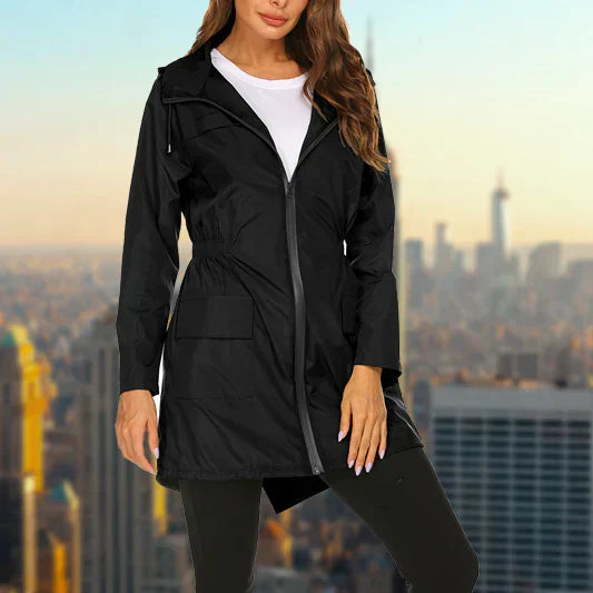 Drune | Damen Wasserfester Outdoor Regenmantel - Mit Kapuze