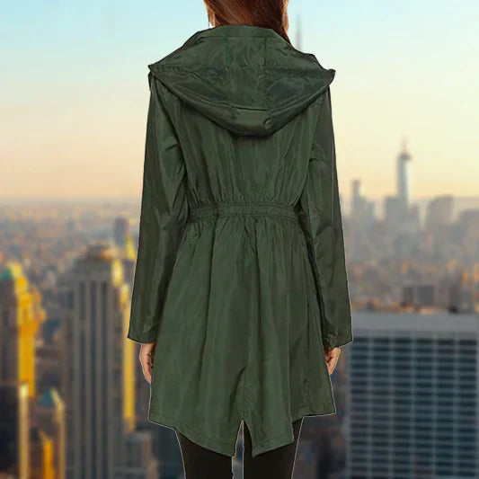 Drune | Damen Wasserfester Outdoor Regenmantel - Mit Kapuze