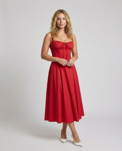 Damen Formende Taillierte-Passform Midikleid