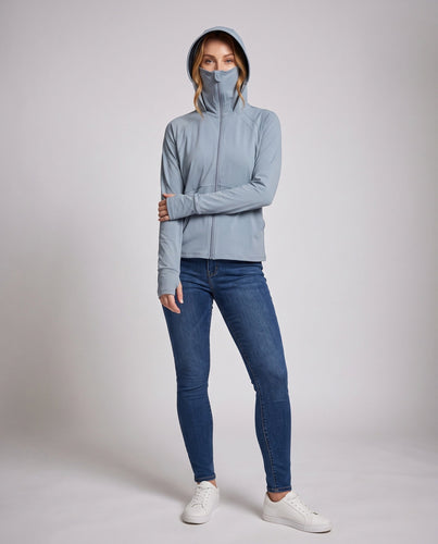Damen Sportliche Funktionsjacke mit hohem Kragen und integriertem UV-Schutz Drune