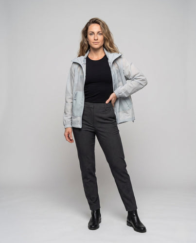 Damen leichte Windbreaker-Jacke mit verstellbarem Kapuzendesign und seitlichen Taschen Drune
