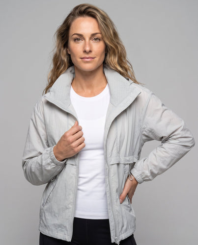 Damen leichte Windjacke mit atmungsaktiven Elementen Drune