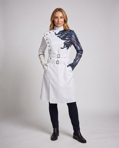 Damen Kostümjacke mit einzigartigem Design und passenden Accessoires Drune