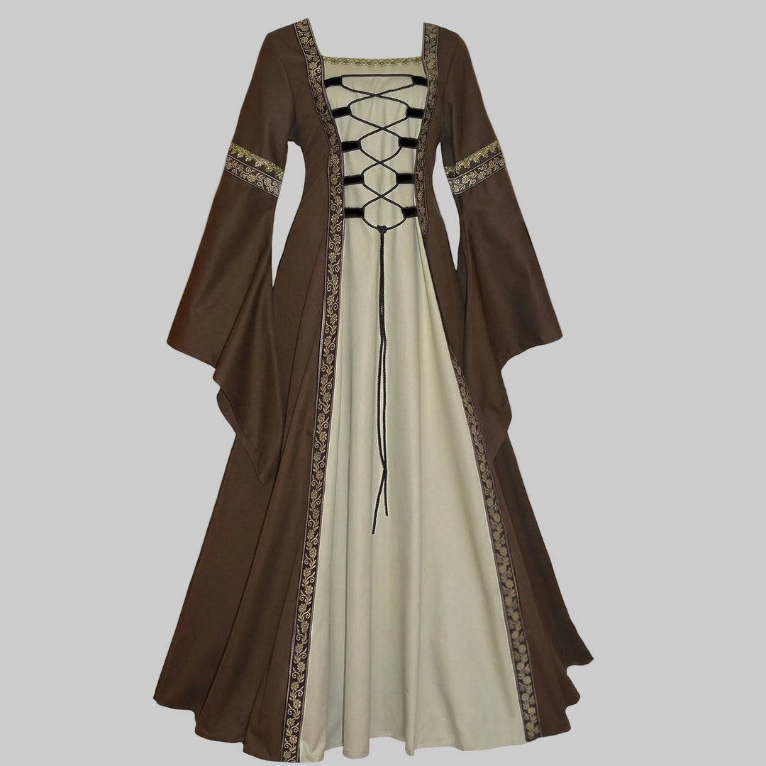 Damen historisches Märchenkleid mit elegantem Schnürdesign Drune