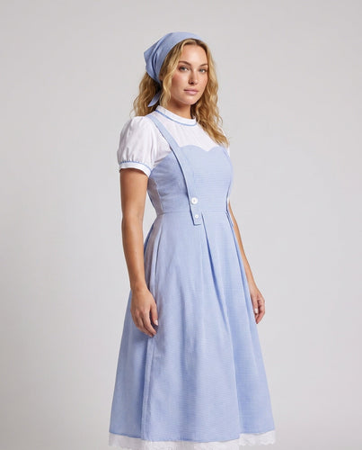 Damen Trachtenkleid mit historischen Akzenten und Rüschendetails Drune
