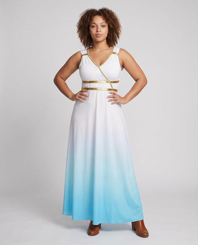 Damen antikes griechisches Abendkleid Drune