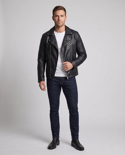 Herren Modische Bikerjacke Drune