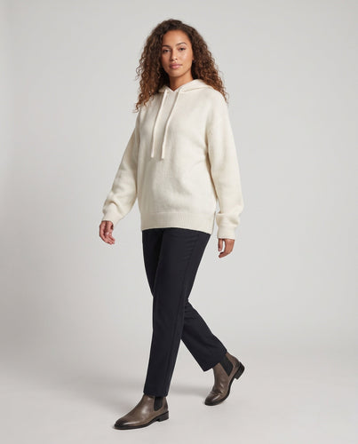Damen Oversize-Kapuzenpullover in Mohair‑Optik mit gedroppten Schultern Drune