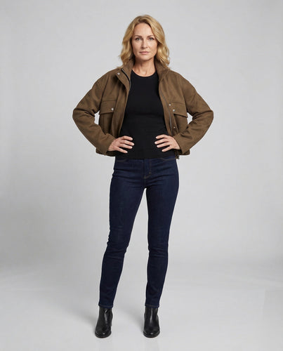 Freizeitkleidung Damen Utility Jacke Kurz