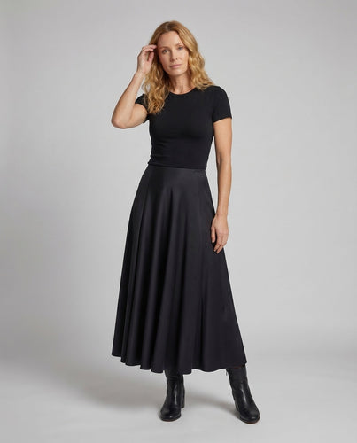Damen Satin Midirock High Waist
