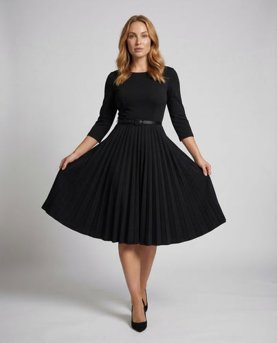 Damen A Linie Kleid U Boot