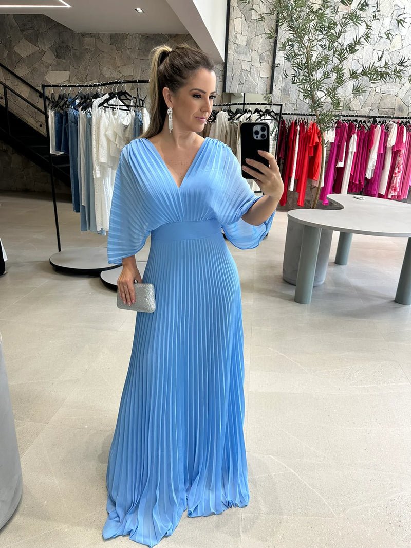 Drune | Fließendes Sommerkleid mit Bauchverdecker Effekt