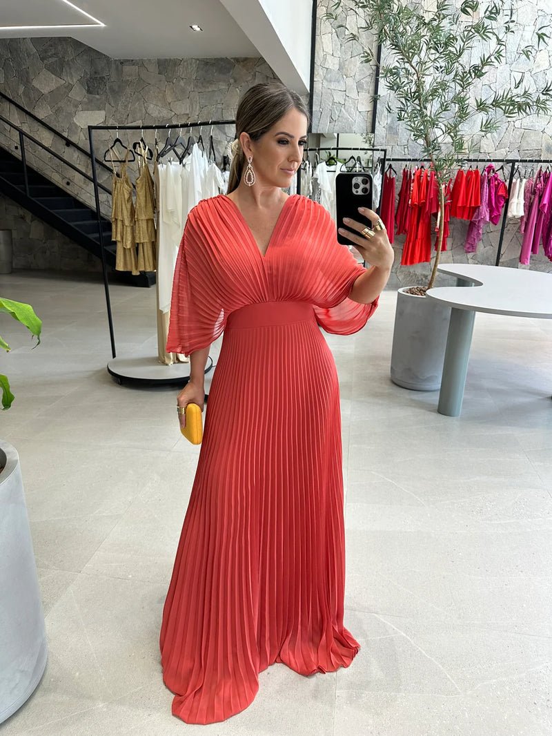 Drune | Fließendes Sommerkleid mit Bauchverdecker Effekt