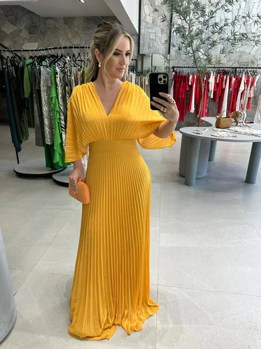 Drune | Fließendes Sommerkleid mit Bauchverdecker Effekt