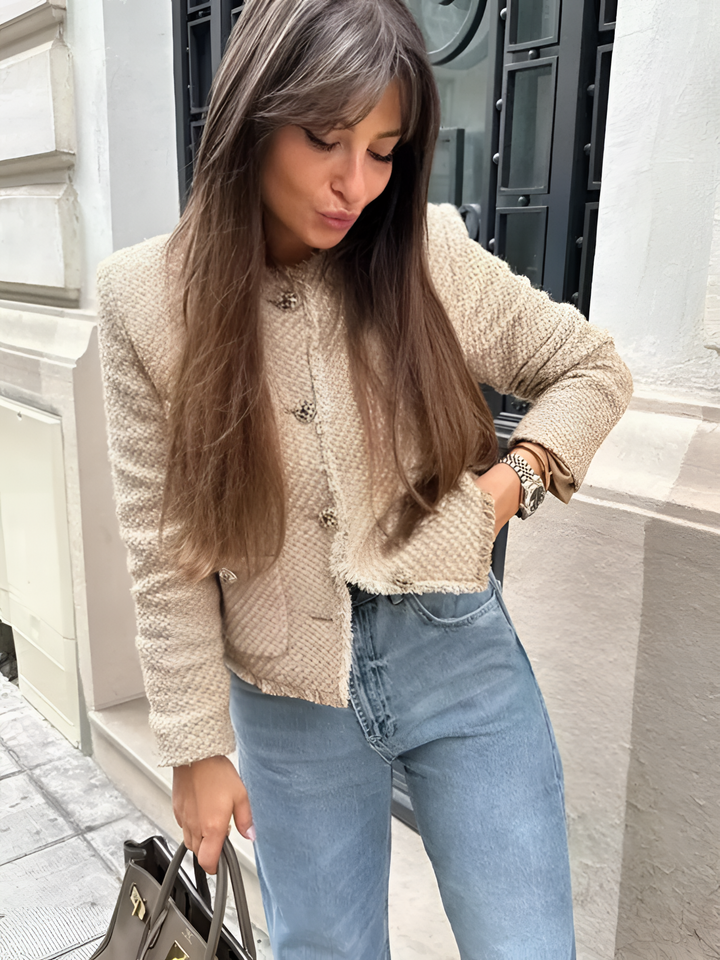 Drune | kurze Tweedjacke