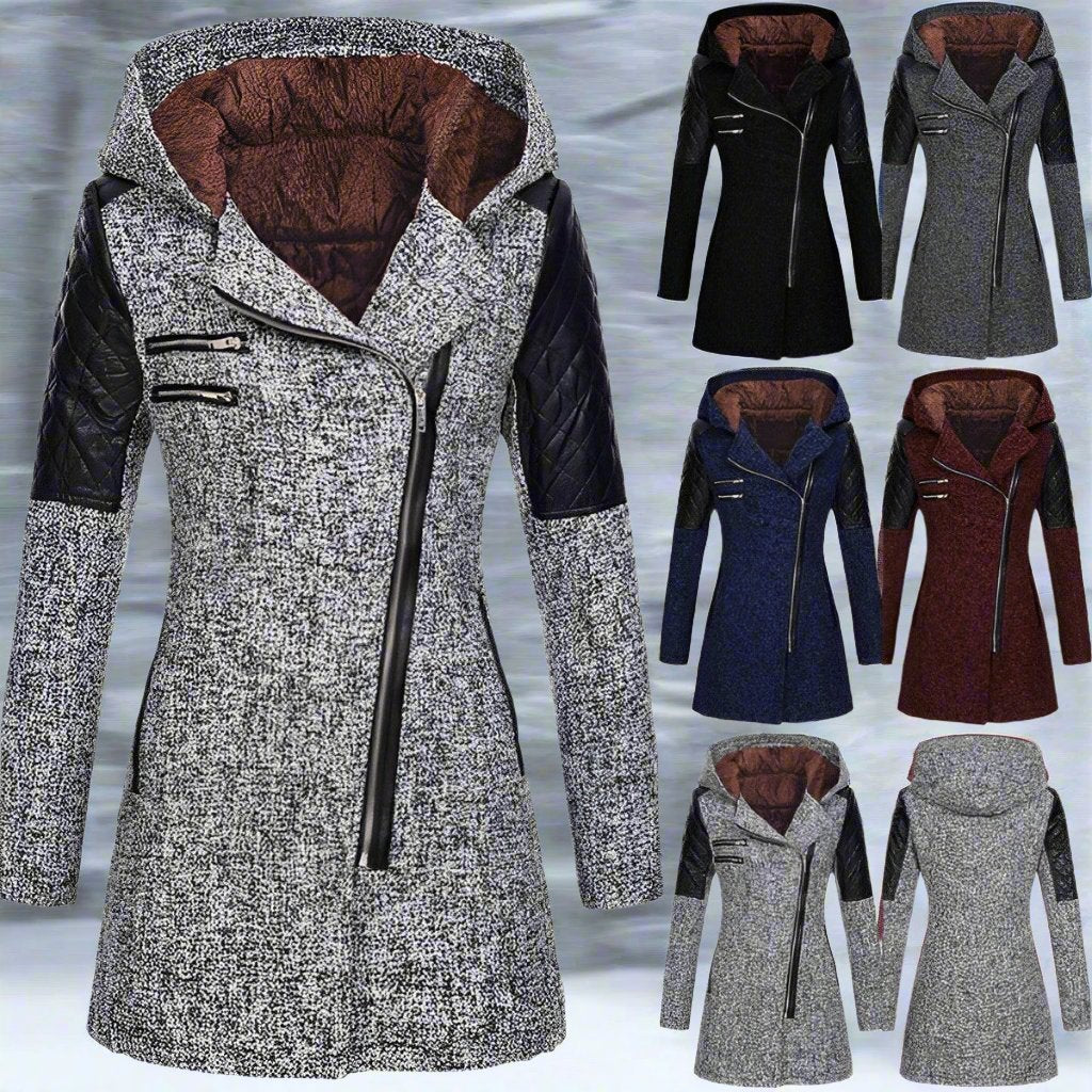 Drune | Winterlicher Woll|Trenchcoat Mit Kapuze