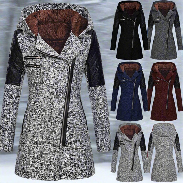 Drune | Winterlicher Woll|Trenchcoat Mit Kapuze