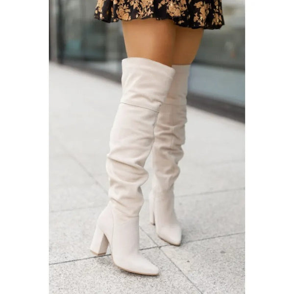 Drune | overknee-stiefel mit hohem absatz