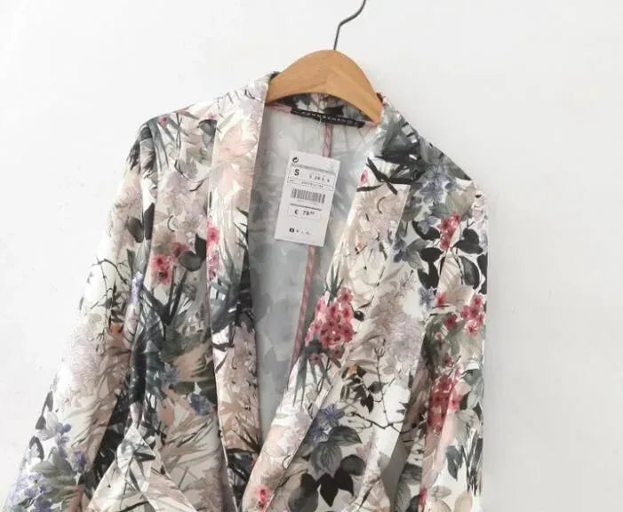 Drune | Retro Floral Blazer Damen - Freizeit - Floral