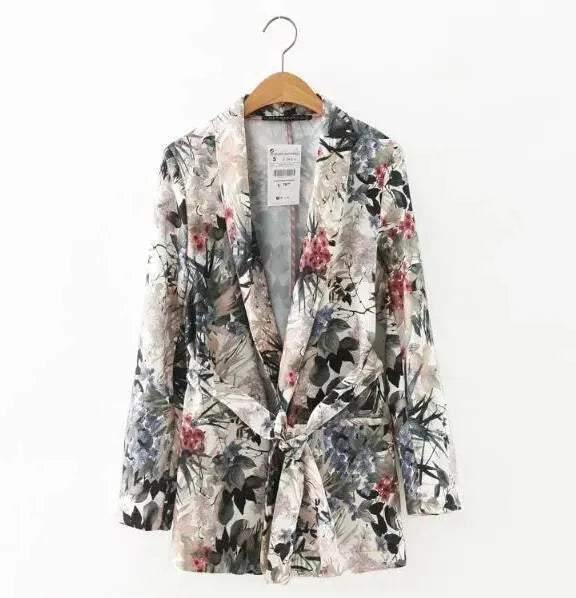 Drune | Retro Floral Blazer Damen - Freizeit - Floral