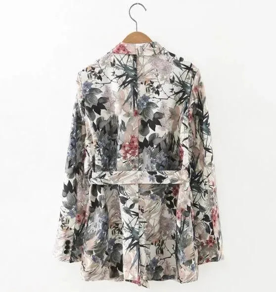 Drune | Retro Floral Blazer Damen - Freizeit - Floral