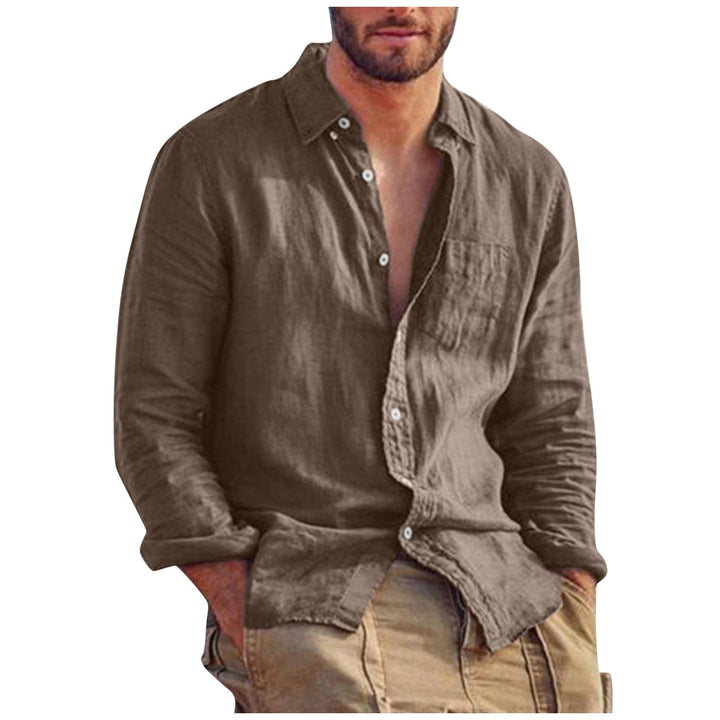 Drune | Leinen T-shirt V-ausschnitt Herren