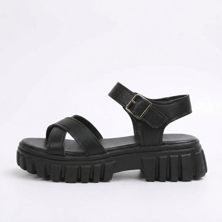 Drune | Einfarbige Freizeitsandalen