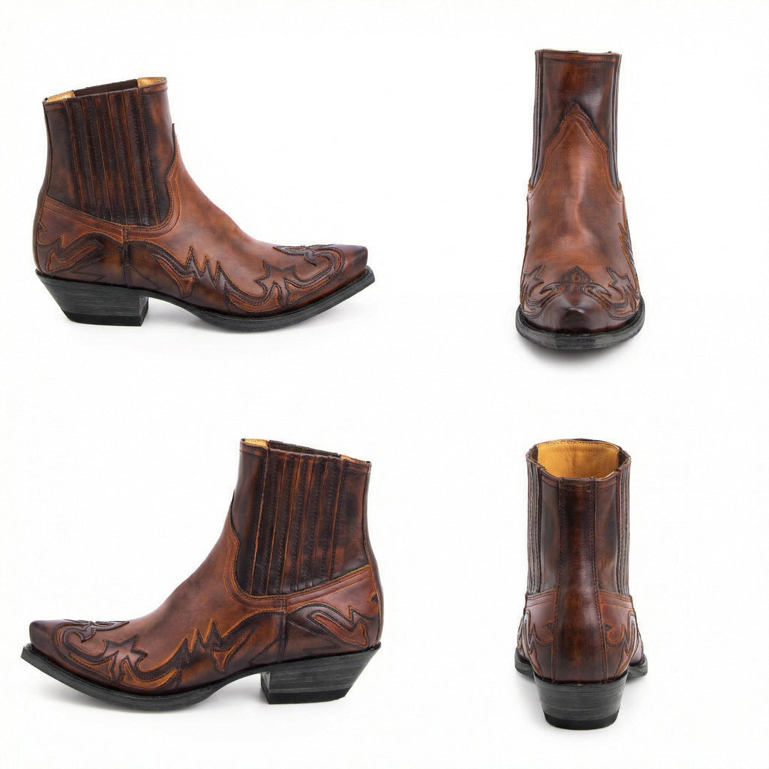Robuste Leder-Cowboystiefel für Damen Drune