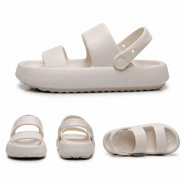 Drune | Orthopädische Sandalen Comfort Plus Pantoletten mit Doppelriemen Gepolsterte, Lässige Slip-On-Sandalen