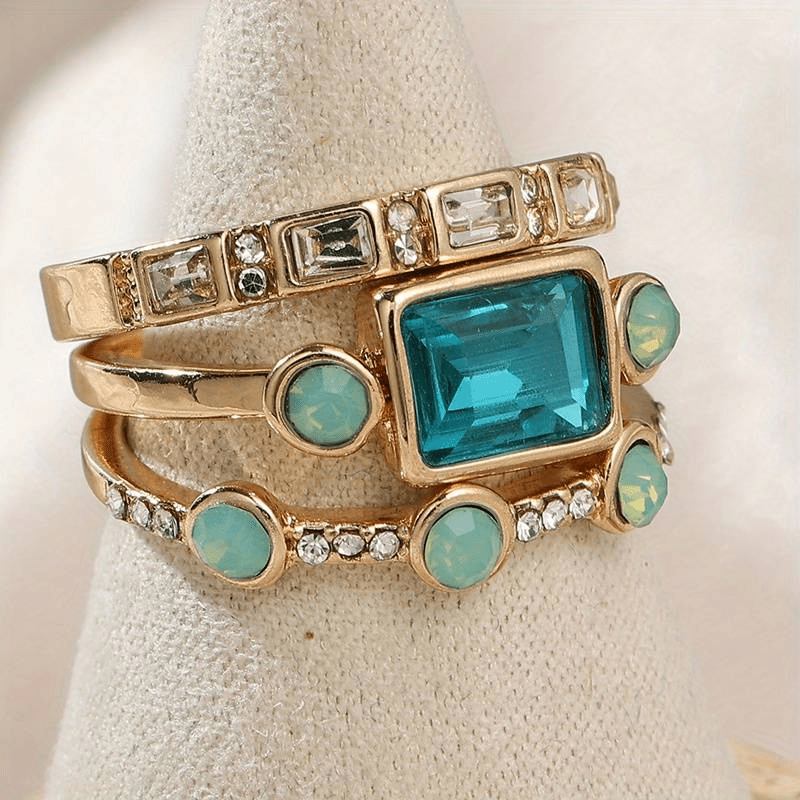 Drune | Blauen Kristall Im Weintage Stil