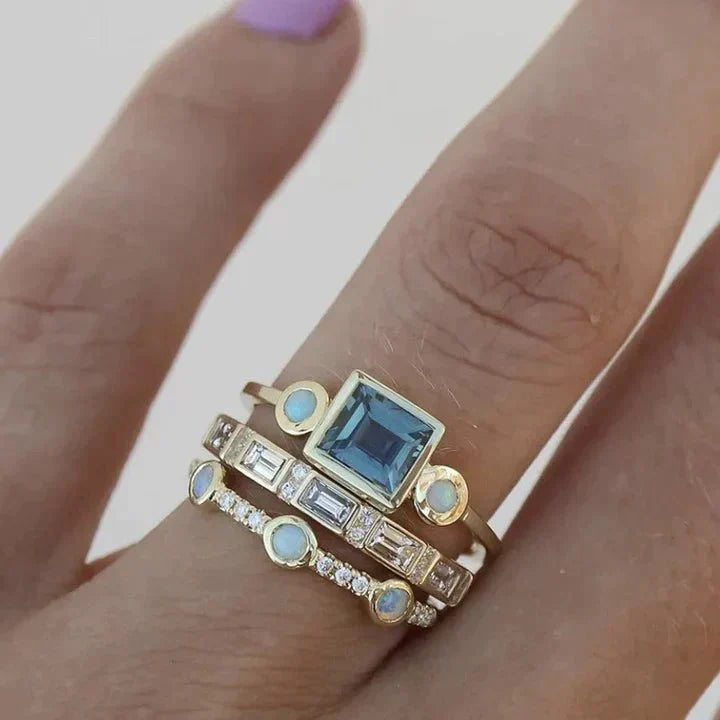 Drune | Blauen Kristall Im Weintage Stil