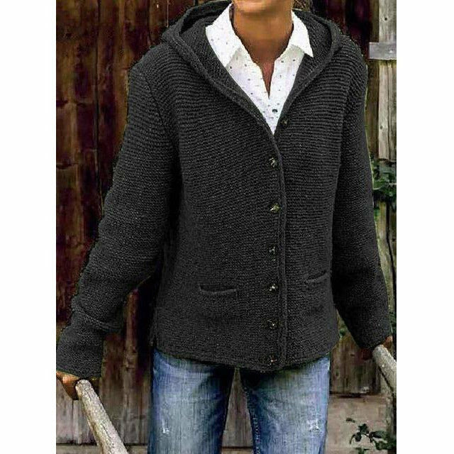 Drune | Vintage Kapuzenstrickmantel