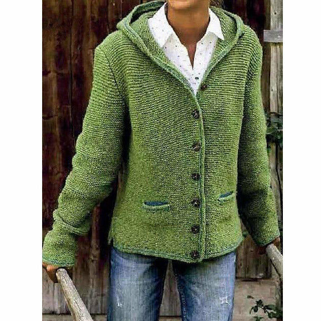 Drune | Vintage Kapuzenstrickmantel