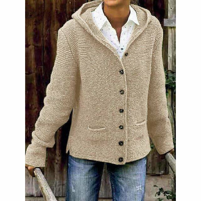 Drune | Vintage Kapuzenstrickmantel
