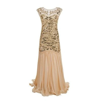 Drune | Gatsby Kleid 20Er Jahre Beige