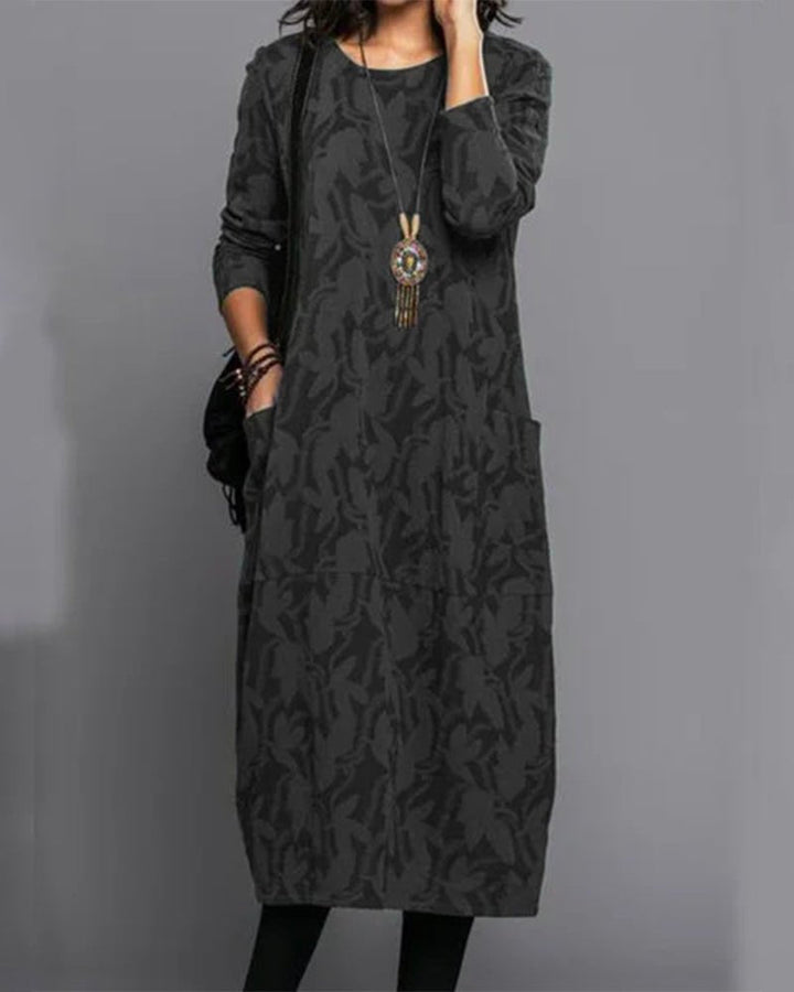 Drune | Elegantes Langes Leinenkleid für Damen