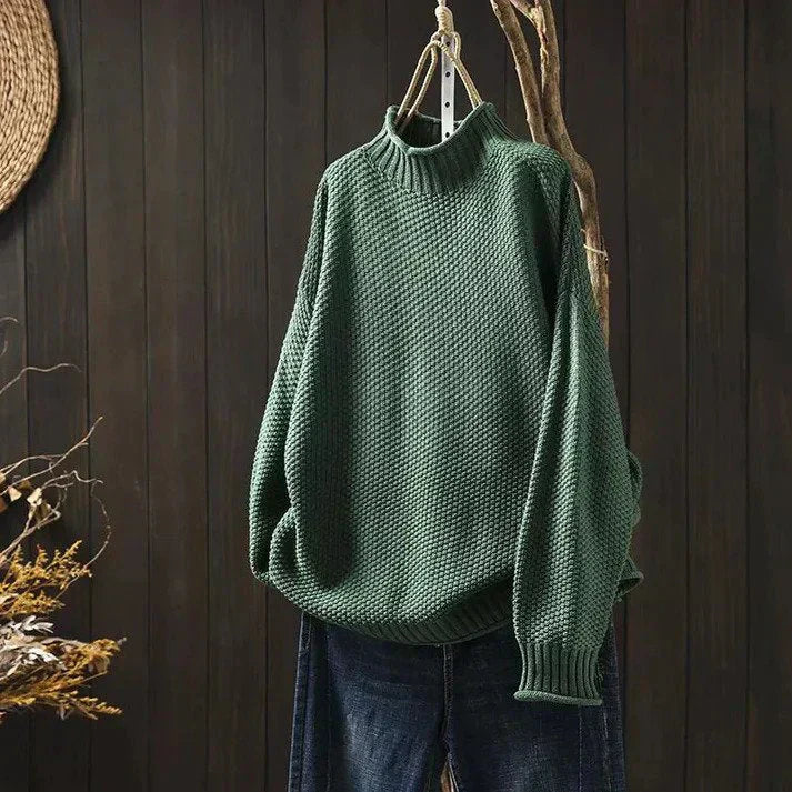Drune | Sweatshirt - Bequemer Oversize-Strickpullover mit Rollkragen