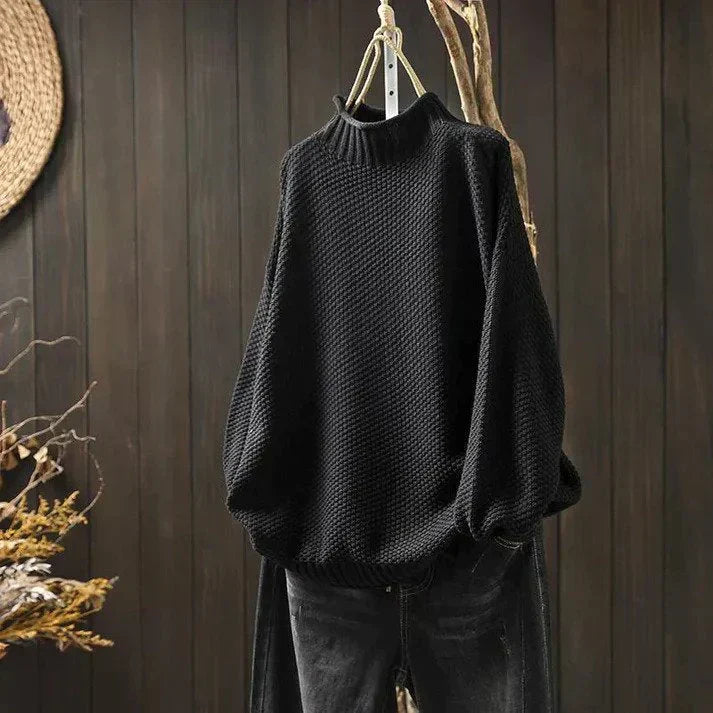 Drune | Sweatshirt - Bequemer Oversize-Strickpullover mit Rollkragen